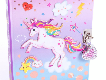 DIARY WITH LOCK UNICORN Discount