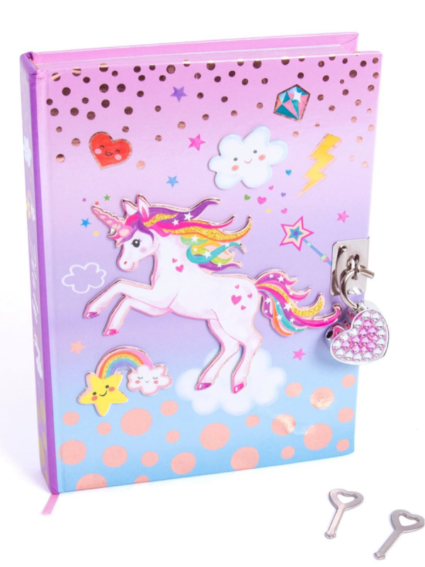 DIARY WITH LOCK UNICORN Discount