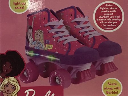 BARBIE LIGHT UP ROLLER SKATE - EXCL 12-13-1-2-3 Sale