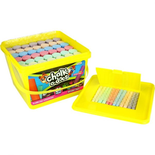 CHALK A DOOS 61PC SIDEWALK CHALK IN TUB Online now