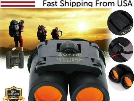 Binoculars 30x60 Zoom Outdoor Travel Compact Folding Telescope Hunting For Cheap