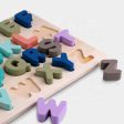 Wooden Puzzle Toy Game - English Letters ABC Numbers Learning for Kids Discount