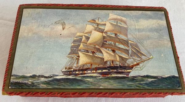 Vintage Ship Cardboard Chocolate Box Online Sale