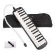 32-Key Melodica with Mouthpiece & Hose & Bag Black For Cheap