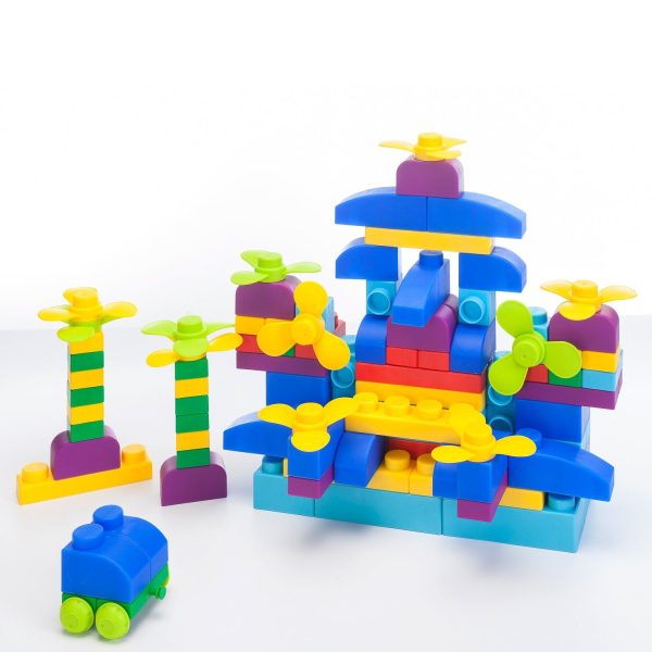 UNiPLAY Soft Building Blocks Plus Series 80pcs Primary Color on Sale