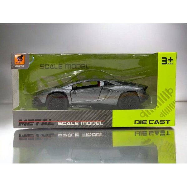 Die Cast Lamborghini Grey 12cm For Cheap