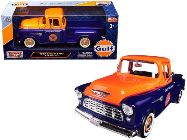 1955 Chevrolet 5100 Stepside Pickup Truck \Gulf\  Dark Blue and Orange For Cheap