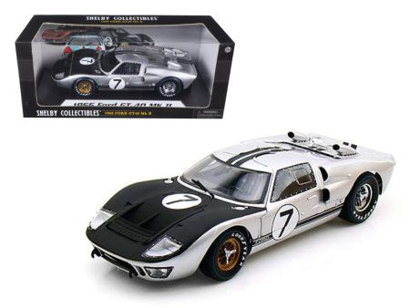 1966 Ford GT-40 MK II #7 Silver 1 18 Diecast Model Car by Shelby For Cheap