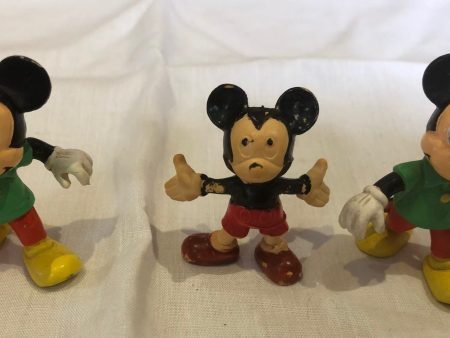 3 Collectible Mickey Mouse Figurines Online now