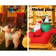 Christmas Inflatable Santa Sleigh Ride Reindeer Hot on Sale