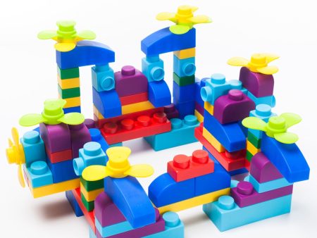 UNiPLAY Soft Building Blocks Plus Series 80pcs Primary Color on Sale