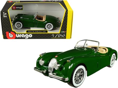 1951 Jaguar XK 120 Roadster Green 1 24 Diecast Model Car by Bburago Discount