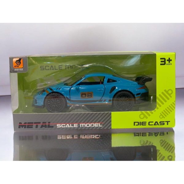 Die Cast Porsche Blue Black Gold 12cm Online now