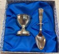 Emess Silver Plated Egg Cup & Matching Teaspoon Hot on Sale