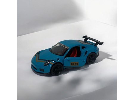 Die Cast Porsche Blue Black Gold 12cm Online now