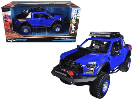 2017 Ford F-150 Raptor Pickup Truck Blue Off Road Kings 1 24 Diecast Supply