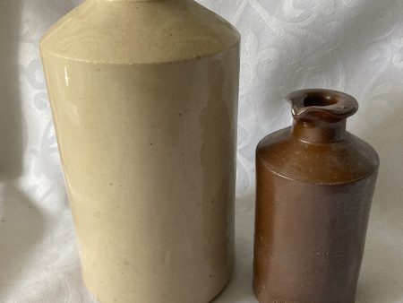 Pair of Collectible Stoneware Jugs (see description for slight imperfections) For Discount