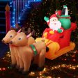 Christmas Inflatable Santa Sleigh Ride Reindeer Hot on Sale