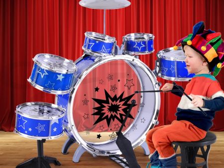 Keezi 11 Piece Kids Drum Set Sale