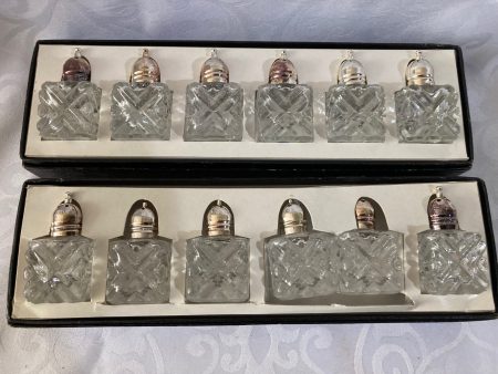 2 x Boxed Set of 6 Salt and Pepper Cellars For Sale