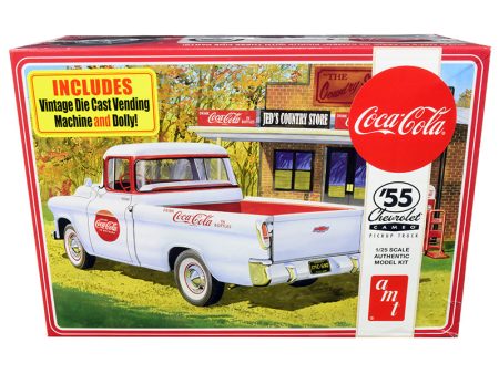 Skill 3 Model Kit 1955 Chevrolet Cameo Pickup Truck \Coca-Cola\  with For Sale