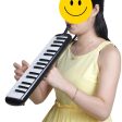 32-Key Melodica with Mouthpiece & Hose & Bag Black For Cheap