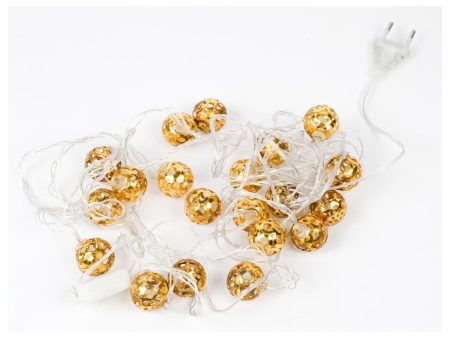 Gold Balls Lights Christmas Decor Hot on Sale