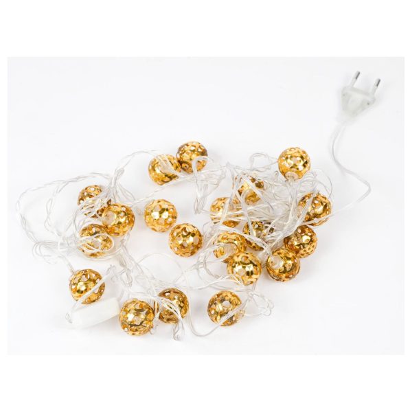 Gold Balls Lights Christmas Decor Hot on Sale