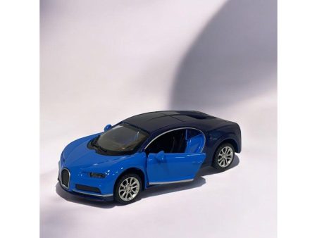 Die Cast Bugatti Black Blue 12cm For Cheap