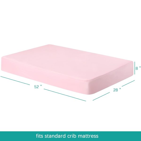 Crib Sheet - 2 Pack, Ultra Soft Microfiber, Pink & Purple (for Standard Crib  Toddler Bed) Hot on Sale