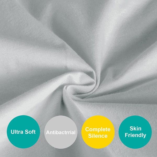 Waterproof Changing Pad Cover - 2 Pack, Ultra-Soft Microfiber, Smooth & Breathable, Grey Online now