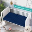 Pack N Play Mattress Pad Cover  Protector - 2 Pack, Ultra Soft Microfiber, Waterproof, Grey & Navy Blue (for Standard Playpen  Mini Crib) on Sale