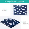 Toddler Pillow - 14  x 19 , Multi-Use, Soft & Skin-Friendly, Navy Cloud Discount