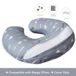 Nursing Pillow Cover for Boppy - 2 Pack, Ultra-soft Microfiber, Breathable & Skin-Friendly, Pink Cloud & Grey Arrow Hot on Sale