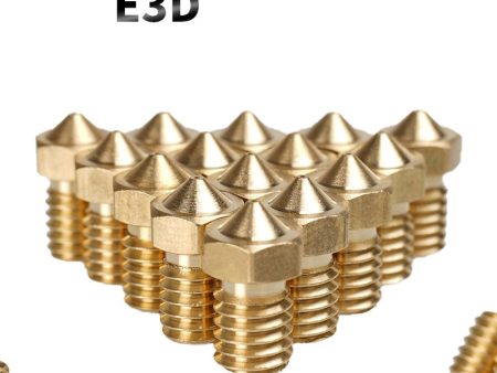 3D Printer E3D Nozzle Smooth Brass Nozzle M6 Threaded Brass Parts For Discount