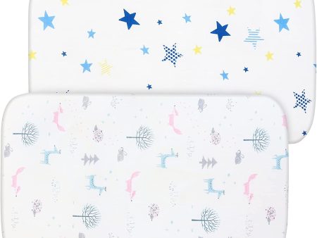 Muslin Crib Sheets - 2 Pack, Ultra Soft and Breathable, Star & Forest (for Standard Crib  Toddler Bed) For Sale