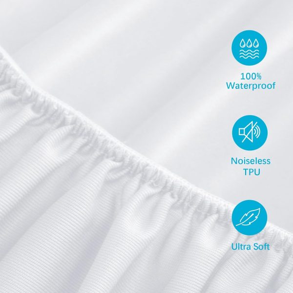 2 Pack Full Size Mattress Protector Waterproof, Noiseless & Soft Coverage Mattress Cover Fitted Sheets with Deep Pocket up to 14 , Super Breathable & Easy Wash Mattress Encasement Online Sale