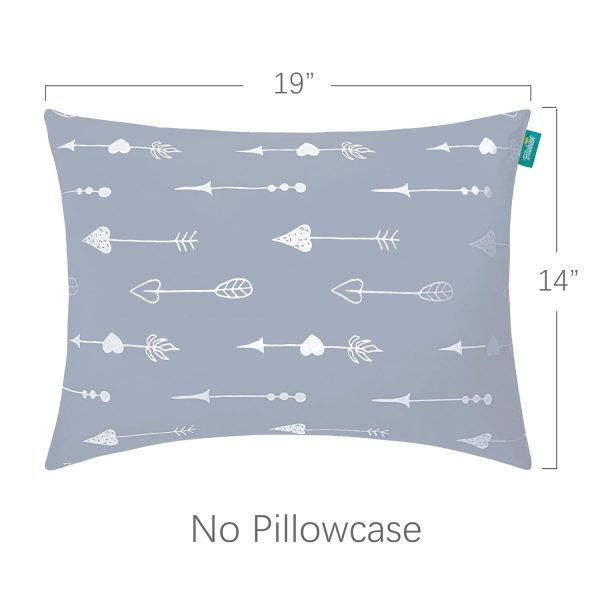 Toddler Pillow - 2 Pack, 14  x 19 , Multi-Use, Soft & Skin-Friendly, Grey Arrow For Sale