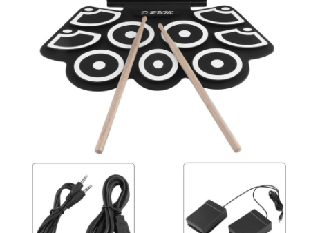 TSAI Digital Electronic Drum Built In Speaker Portable Electronic Roll Drum Pad Professional Foldable Practice Instrument For Cheap