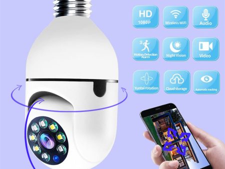 WiFi CAMERA 1080P Bulb 4X Zoom Camera E27 Home 5GWiFi Alarm Monitor Online now