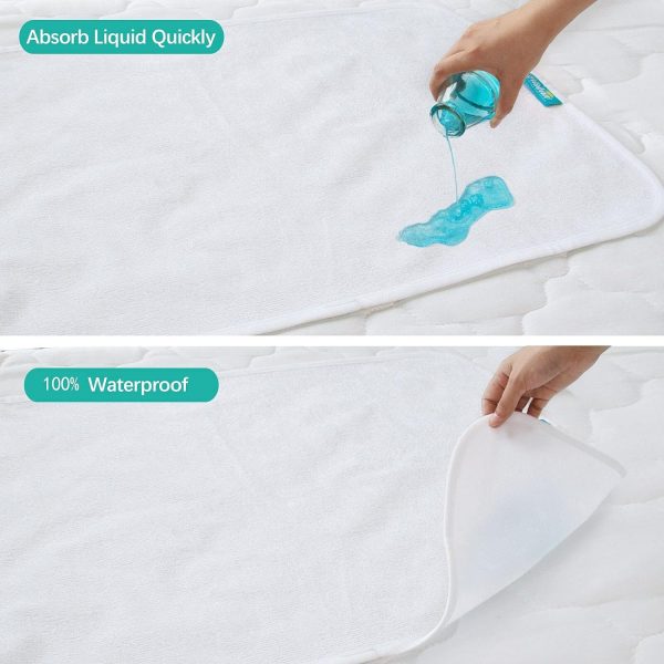 Changing Pad Liners - 5 Pack, Cotton, Waterproof & Absorbent & Skin-Friendly, Diaper Mat Discount