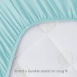 Crib Sheet - 2 Pack, Ultra Soft Microfiber, Aqua & White (for Standard Crib  Toddler Bed) Online