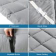 Quilted Cot Mattress Topper - 75  x 30 , Soft and Thicker Cot Pad Only, for Camping Cot Rv Bunk Narrow Twin Beds, Grey Online Hot Sale