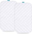 Bassinet Mattress Pad Cover - Fits Dream On Me Skylar Bassinet, 2 Pack, Bamboo, Waterproof Online now