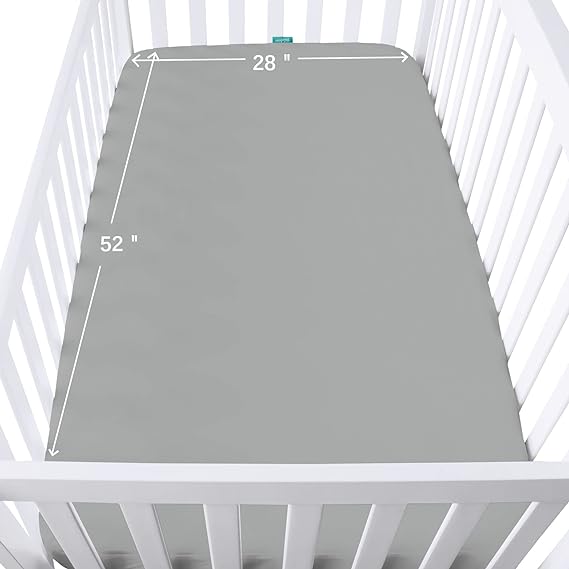 Waterproof Crib Sheet - 2 Pack, Ultra Soft Microfiber, Grey & Navy (for Standard Crib  Toddler Bed) Sale