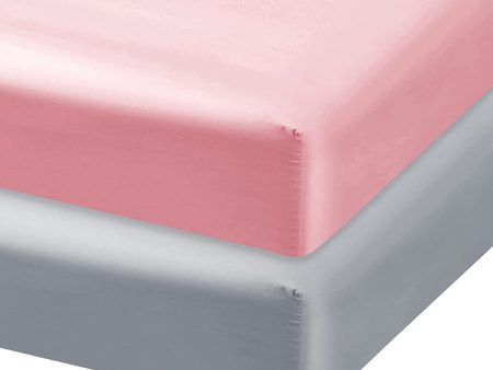 Satin Crib Sheets - 2 Pack, Super Soft and Silky, Pink & Grey (for Standard Crib  Toddler Bed) Online