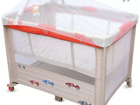 R for Rabbit Hide and Seek Baby Bed- Smart Folding Baby Cot Crib (Red Beige) Supply