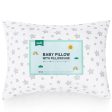 Toddler Pillow with Pillowcase - 14  x 19 , 100% Cotton, Multi-Use, Ultra Soft & Breathable, White Star Fashion