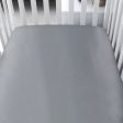 Satin Crib Sheets - 2 Pack, Super Soft and Silky, Grey & White (for Standard Crib  Toddler Bed) Online