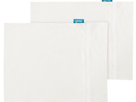 Biloban Toddler Pillowcase Organic Cotton, 13x18 Envelop Style, White Pillow Cover, 2 pieces Cheap